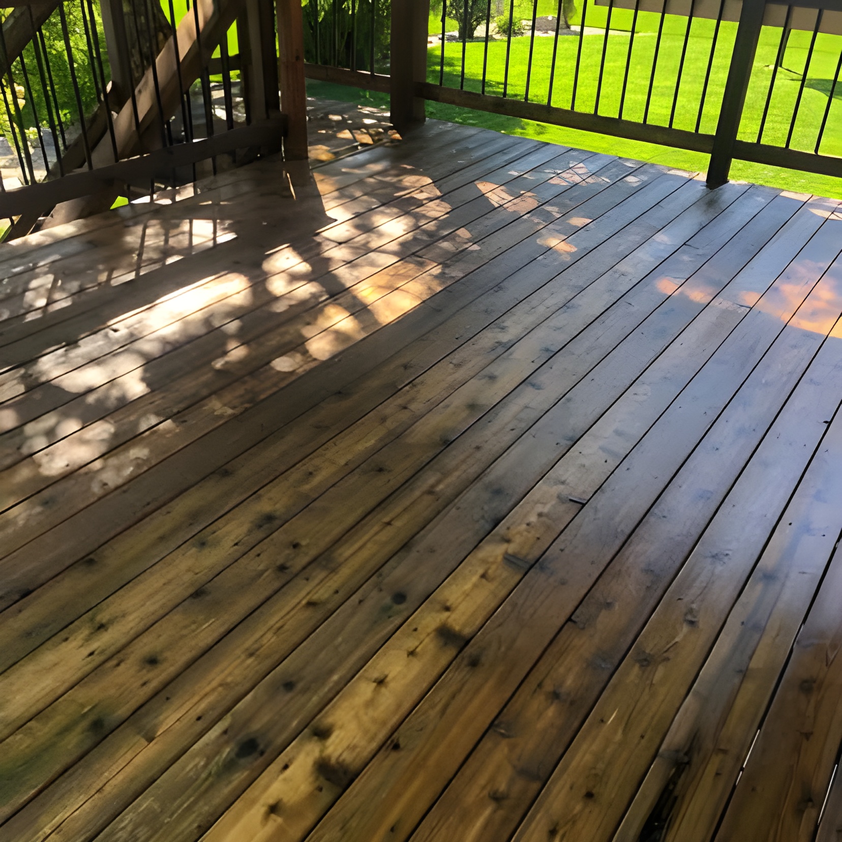 Deck, freshly sealed